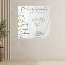 Elegant Modern Margs and Matrimony Bridal Shower Tapestry