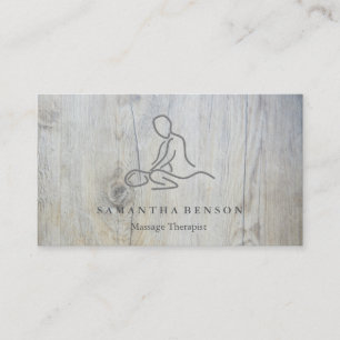 Elegant Modern Massage Therapist Business Card