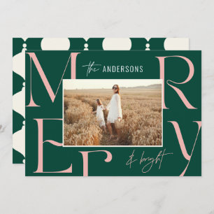 Elegant modern merry Christmas photo typography Announcement