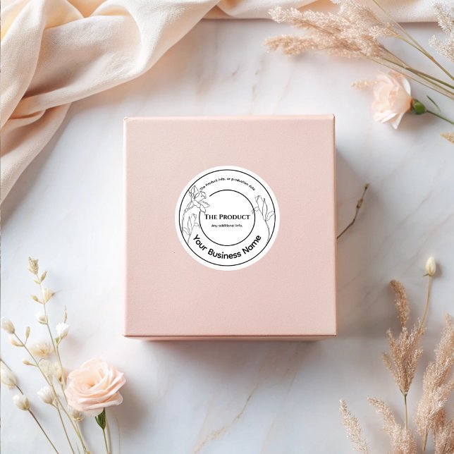 Elegant Modern Minimal Black And White Product  Labels (Creator Uploaded)