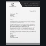 Elegant Modern Minimal Black & White Professional Letterhead<br><div class="desc">Upgrade your business identity with this sleek black and white corporate letterhead. Featuring a professional and minimal design,  it enhances branding for official documents,  contracts,  and business correspondence.</div>