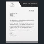 Elegant Modern Minimal Black & White Professional Letterhead<br><div class="desc">Upgrade your business identity with this sleek black and white corporate letterhead. Featuring a professional and minimal design,  it enhances branding for official documents,  contracts,  and business correspondence.</div>
