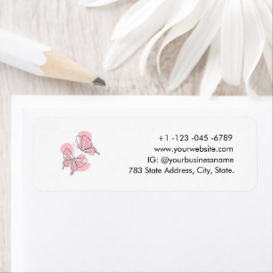 Elegant Modern Minimal Butterflies Label