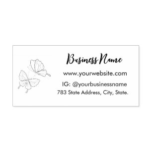 Elegant Modern Minimal Butterflies Self-inking Stamp