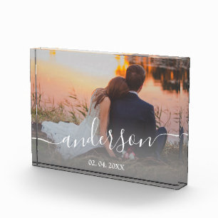 Elegant modern minimal custom family photo block