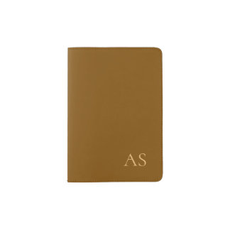 Elegant Modern Minimal Custom Monogram Passport Holder