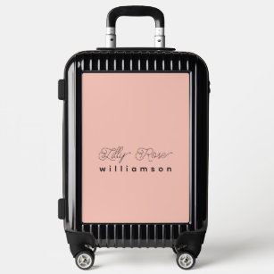 Elegant Modern Minimal Custom Name and Color Luggage