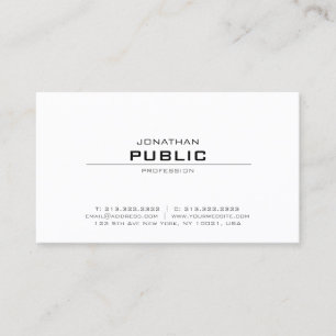 Elegant Modern Minimal Design Trendy Chic Plain Business Card