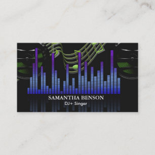 Elegant Modern minimal dj music Business Card