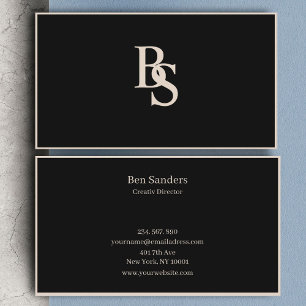 Elegant Modern Minimal Monogram  Business Card