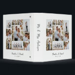 Elegant modern minimal photo collage wedding 3 ring binder<br><div class="desc">Elegant modern minimal personalised wedding photo collage simple clean lines family gift binder.</div>