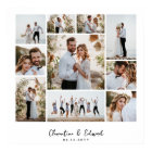 Elegant modern minimal photo collage wedding
