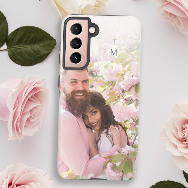 Elegant Modern Minimal Photo Monogram  Samsung Galaxy Case (Creator Uploaded)