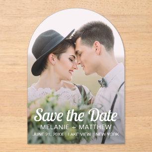 Elegant Modern Minimal Photo Save The Date