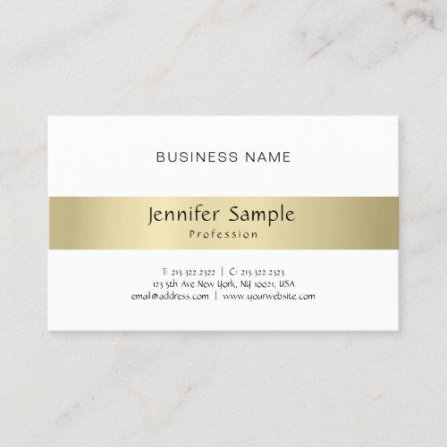 Elegant Modern Minimal Plain Professional Gold Business Card