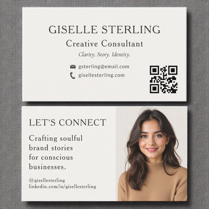 Elegant Modern Minimal Professional Photo Business Card