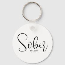Elegant Modern Minimal Sober Since Date