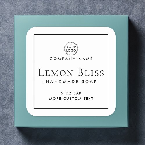 Elegant modern minimal square product label