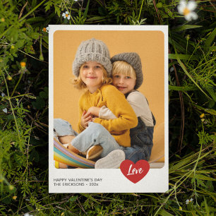 Elegant Modern Minimal Valentine's Day Photo Card