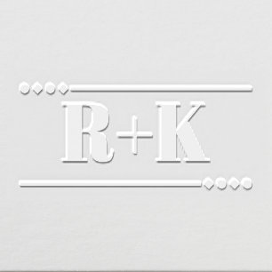 Elegant Modern Minimal Wedding Initials Embosser