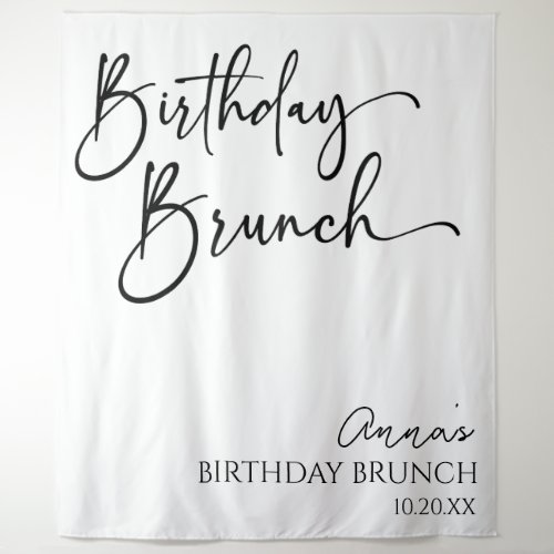 Elegant Modern Minimalist Birthday Brunch Party Tapestry