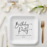 Elegant Modern Minimalist Birthday Party Paper Plates<br><div class="desc">These are Elegant Modern Minimalist Birthday Party Paper Plates!</div>