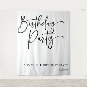 Elegant Modern Minimalist Birthday Party Tapestry