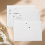 Elegant Modern Minimalist Black and White Wedding Envelope<br><div class="desc">Elegant Modern Minimalist Black and White Wedding Envelopes</div>