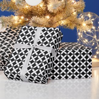 Elegant Modern Minimalist Black & White Geometric