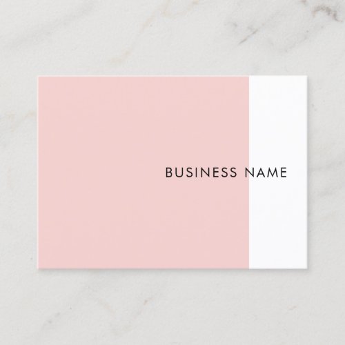 Elegant Modern Minimalist Blush Pink White Trendy Business Card