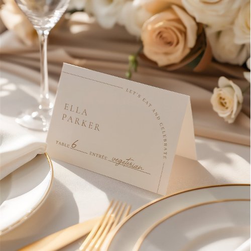 Elegant Modern Minimalist Boho Wedding Guest Place Table Number
