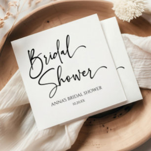 Elegant Modern Minimalist Bridal Shower Napkins