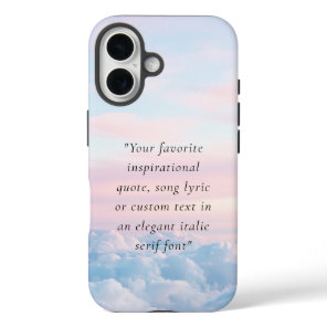 Elegant Modern Minimalist Custom Quote iPhone 16 Case