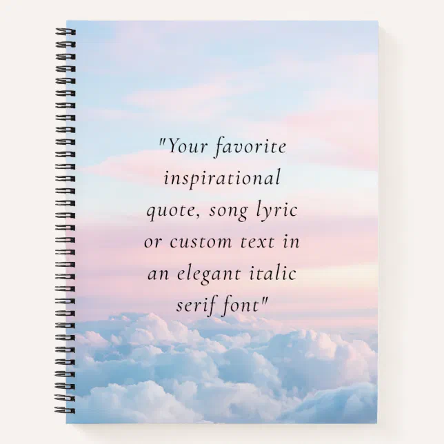Quote Notebook Design Elegant Modern Minimalist Custom Quote Notebook | Zazzle