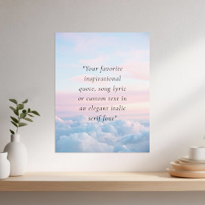 Elegant Modern Minimalist Custom Quote Poster