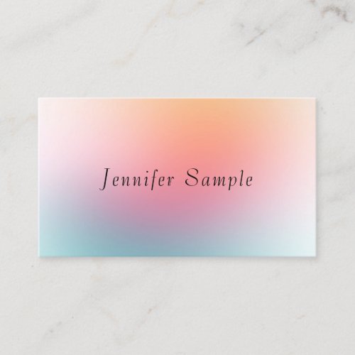 Elegant Modern Minimalist Design Colorful Template Business Card