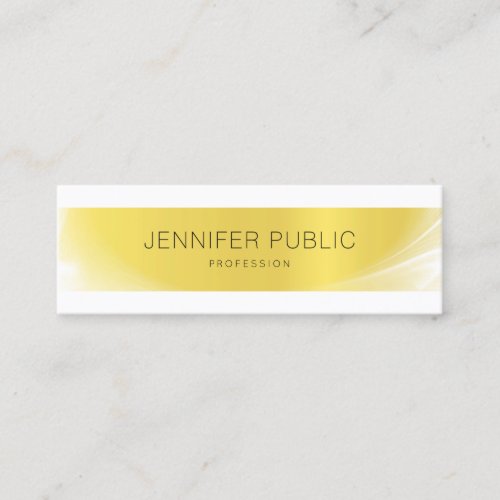 Elegant Modern Minimalist Design Gold Luxury Plain Mini Business Card