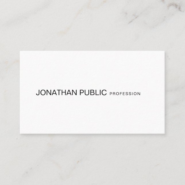 Elegant Modern Minimalist Design Professional Business Card (Front)