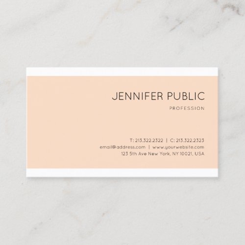 Elegant Modern Minimalist Design Trendy Plain Business Card