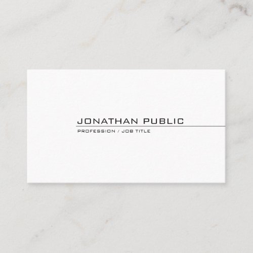 Elegant Modern Minimalist Design Trendy Plain Business Card