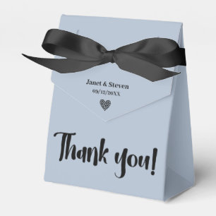 Elegant Modern Minimalist Dusty Blue favor box