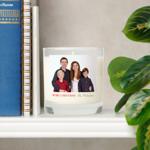 Elegant Modern Minimalist Family Photo Scented Candle