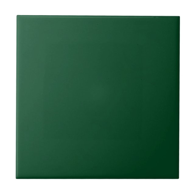 Elegant Modern Minimalist Forest Green Ceramic Tile (Front)