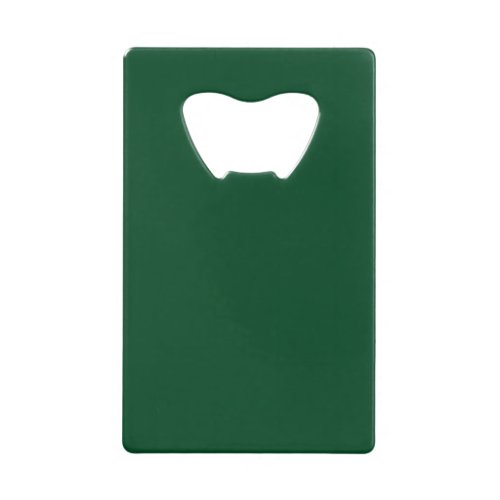 Elegant Modern Minimalist Forest Green Credit Card Bottle Opener