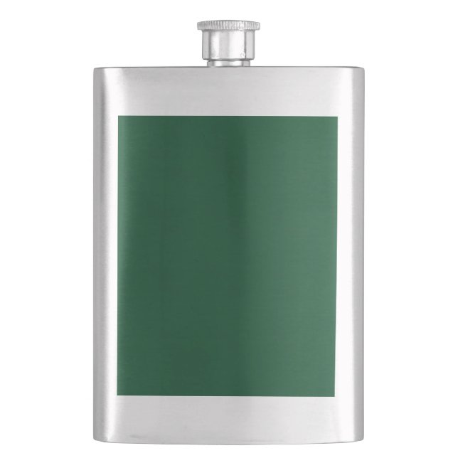 Elegant Modern Minimalist Forest Green Flask (Front)