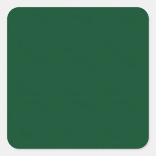 Elegant Modern Minimalist Forest Green Square Sticker