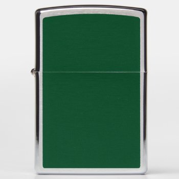Elegant Modern Minimalist Forest Green Zippo Lighter by made_in_atlantis at Zazzle