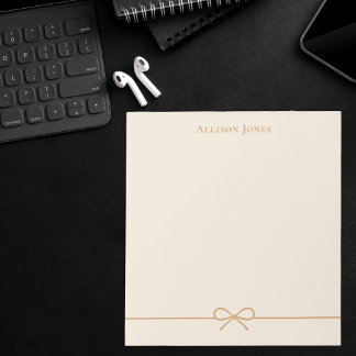 Elegant Modern Minimalist Girly Simple Cute Bow Notepad