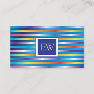 Elegant Modern Minimalist Gradient Lines Design Business Card