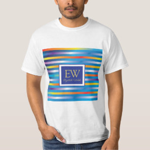 Elegant Modern Minimalist Gradient Lines Design T-Shirt